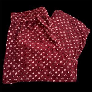 Calvin Klein Women's Graphic Print Pajama Pants Red Size M